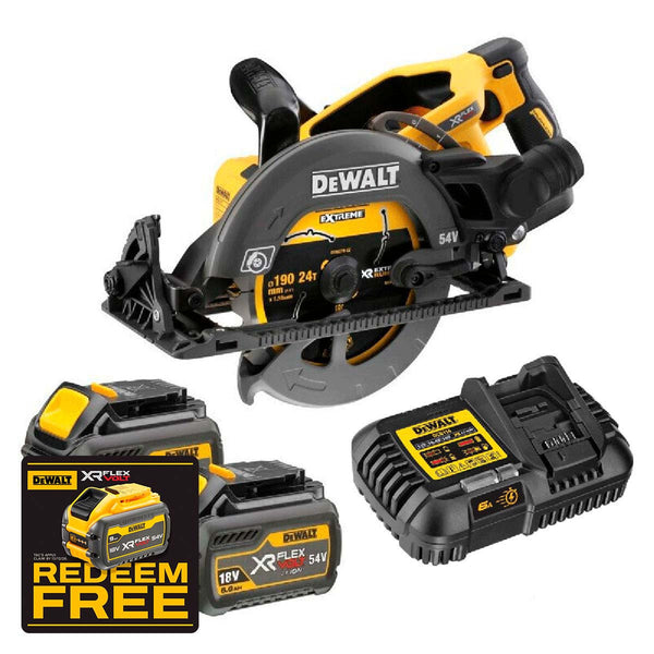 DeWalt DCS577T2 δισκοπρίονο XR FlexVolt 54V 190 mm με 2 μπαταρίες 6,0Ah