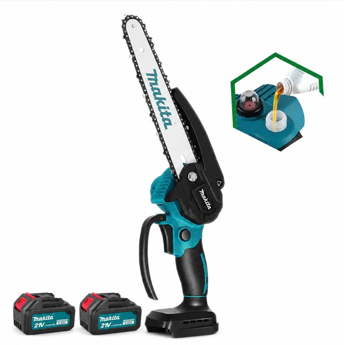 Αλυσοπρίονο Μπαταρίας - Makita Με 20cm Λάμα x2 Μπαταρίες Και Βαλιτσάκι