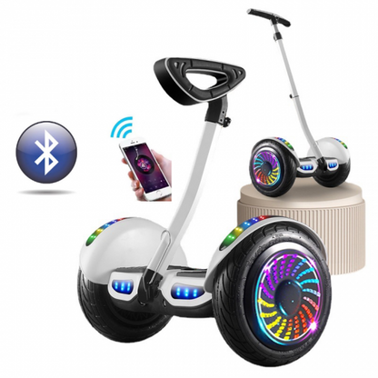 Επαγγελματικό Hoverboard 10'' με Τιμόνι και LED φωτισμό 350W Motor Αυτονομία και bluetooth