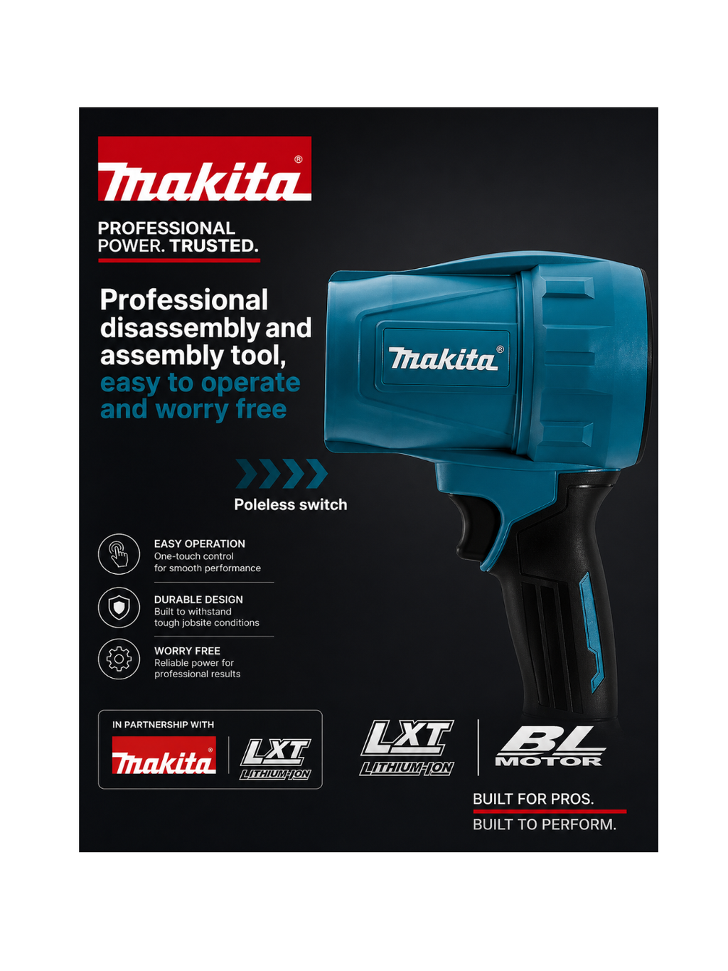 Φυσητήρας Mini - Makita Με Χ2 Μπαταρίες Li-ion