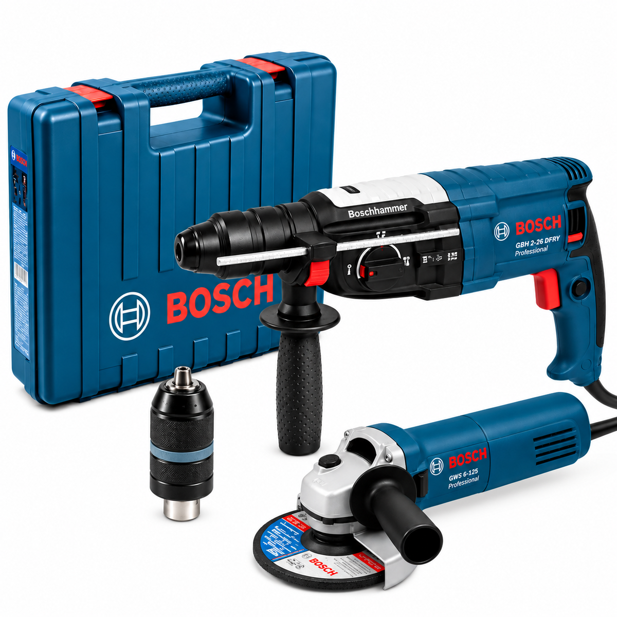 Set Bosch - Σκαπτικό GBH 2-26 DFR + Γωνιακός Τροχός GWS 6-125 Professional